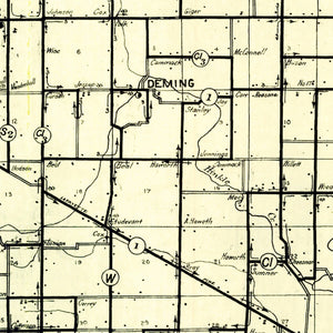 Vintage Map of Hamilton County, Indiana 1909
