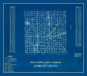 Vintage Map of Hamilton County, Indiana 1936
