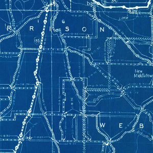 Vintage Map of Harrison County, Indiana 1936