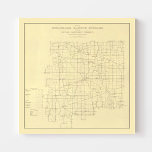 Vintage Map of Hendricks County, Indiana 1911