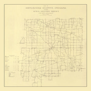 Vintage Map of Hendricks County, Indiana 1911