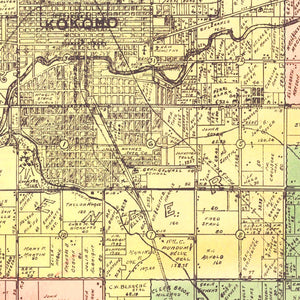 Vintage Map of Howard County, Indiana 1917