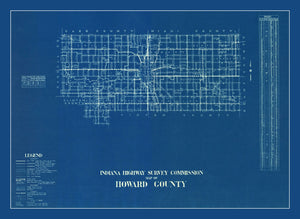 Vintage Map of Howard County, Indiana 1936