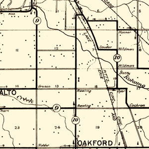 Vintage Map of Howard County, Indiana 1909