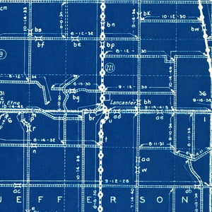 Vintage Map of Huntington County, Indiana 1936