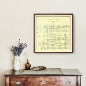 Vintage Map of Jay County, Indiana 1910