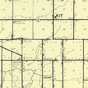 Vintage Map of Jay County, Indiana 1910