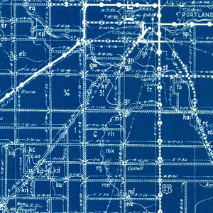 Vintage Map of Jay County, Indiana 1936