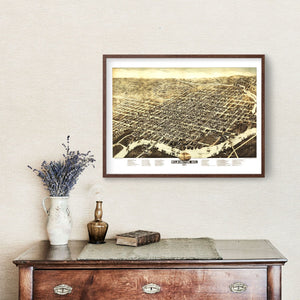 Vintage Map of Wilmington, Delaware 1874