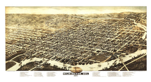 Vintage Map of Wilmington, Delaware 1874