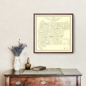 Vintage Map of Hancock County, Indiana 1911