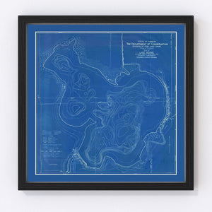 Vintage Lake George, IN Map 1923