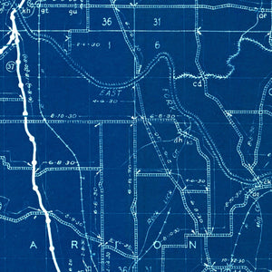 Vintage Map of Lawrence County, Indiana 1936