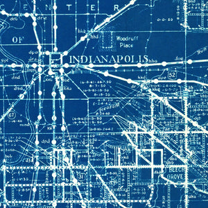 Vintage Map of Marion County, Indiana 1936