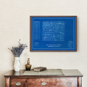 Vintage Map of Marshall County, Indiana 1936