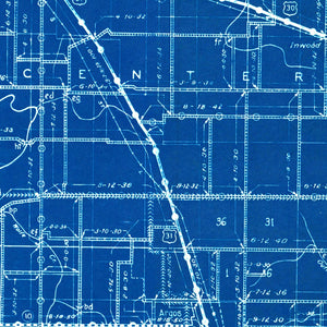 Vintage Map of Marshall County, Indiana 1936