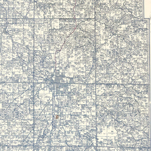 Vintage Map of Monroe County, Indiana 1932