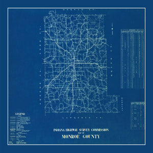 Vintage Map of Monroe County, Indiana 1936