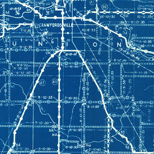 Vintage Map of Montgomery County, Indiana 1936