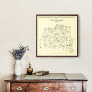 Vintage Map of Morgan County, Indiana 1911
