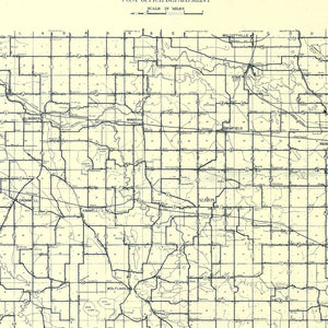 Vintage Map of Noble County, Indiana 1909