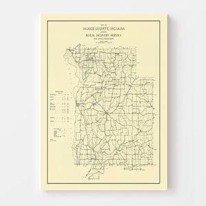 Vintage Map of Parke County, Indiana 1911