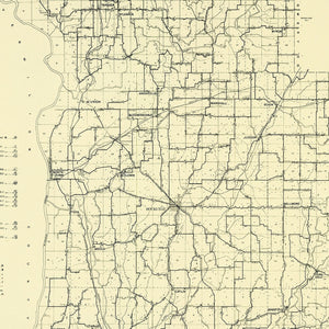 Vintage Map of Parke County, Indiana 1911