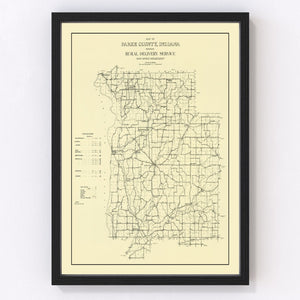 Vintage Map of Parke County, Indiana 1911