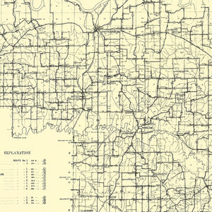 Vintage Map of Pike County, Indiana 1910