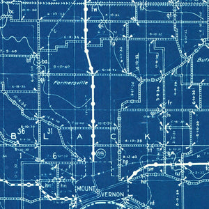 Vintage Map of Posey County, Indiana 1936