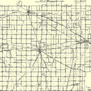 Vintage Map of Randolph County, Indiana 1910
