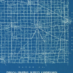 Vintage Map of Randolph County, Indiana 1936