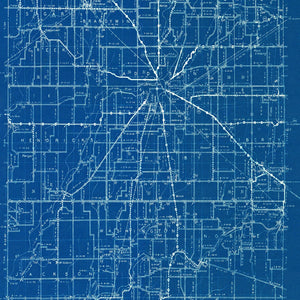 Vintage Map of Shelby County, Indiana 1936