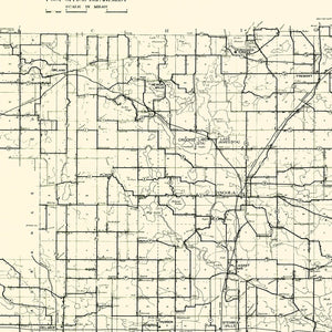 Vintage Map of Steuben County, Indiana 1910