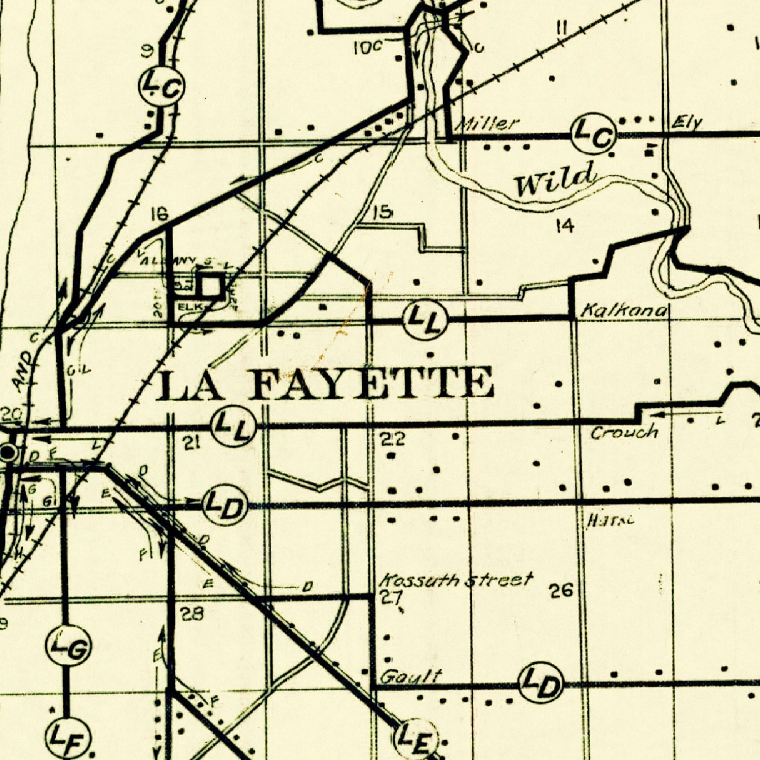Vintage Map of Tippecanoe County, Indiana 1911