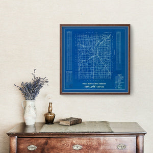 Vintage Map of Tippecanoe County, Indiana 1936
