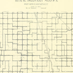 Vintage Map of Tipton County, Indiana 1910