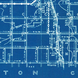 Vintage Map of Tipton County, Indiana 1936