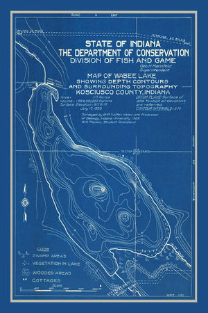 Vintage Wabee Lake Indiana 1922