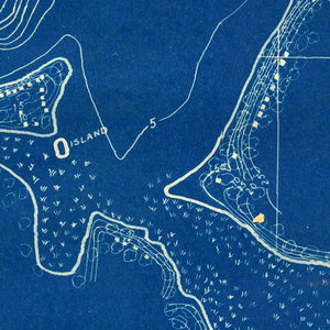 Vintage Webster Lake, IN Map 1922