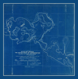 Vintage Webster Lake, IN Map 1922