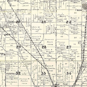 Vintage Map of Delaware County, Indiana 1904