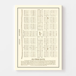Vintage Map of Terre Haute, Indiana 1923