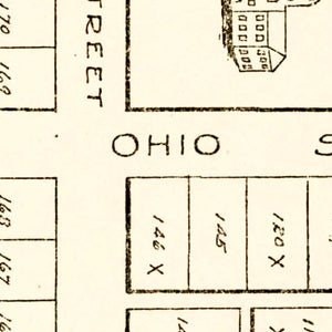 Vintage Map of Terre Haute, Indiana 1923