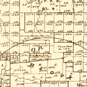 Vintage Map of Stephens County, Texas 1879