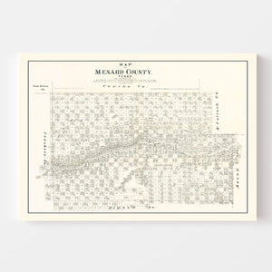 Vintage Map of Menard County, Texas 1879