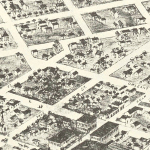 Vintage Map of Jefferson, Oklahoma 1872