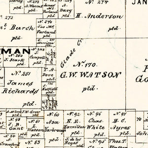 Vintage Map of Wood County, Texas 1877