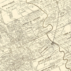 Vintage Map of McLennan County, Texas 1878