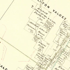 Vintage Map of Kinney County, Texas 1876